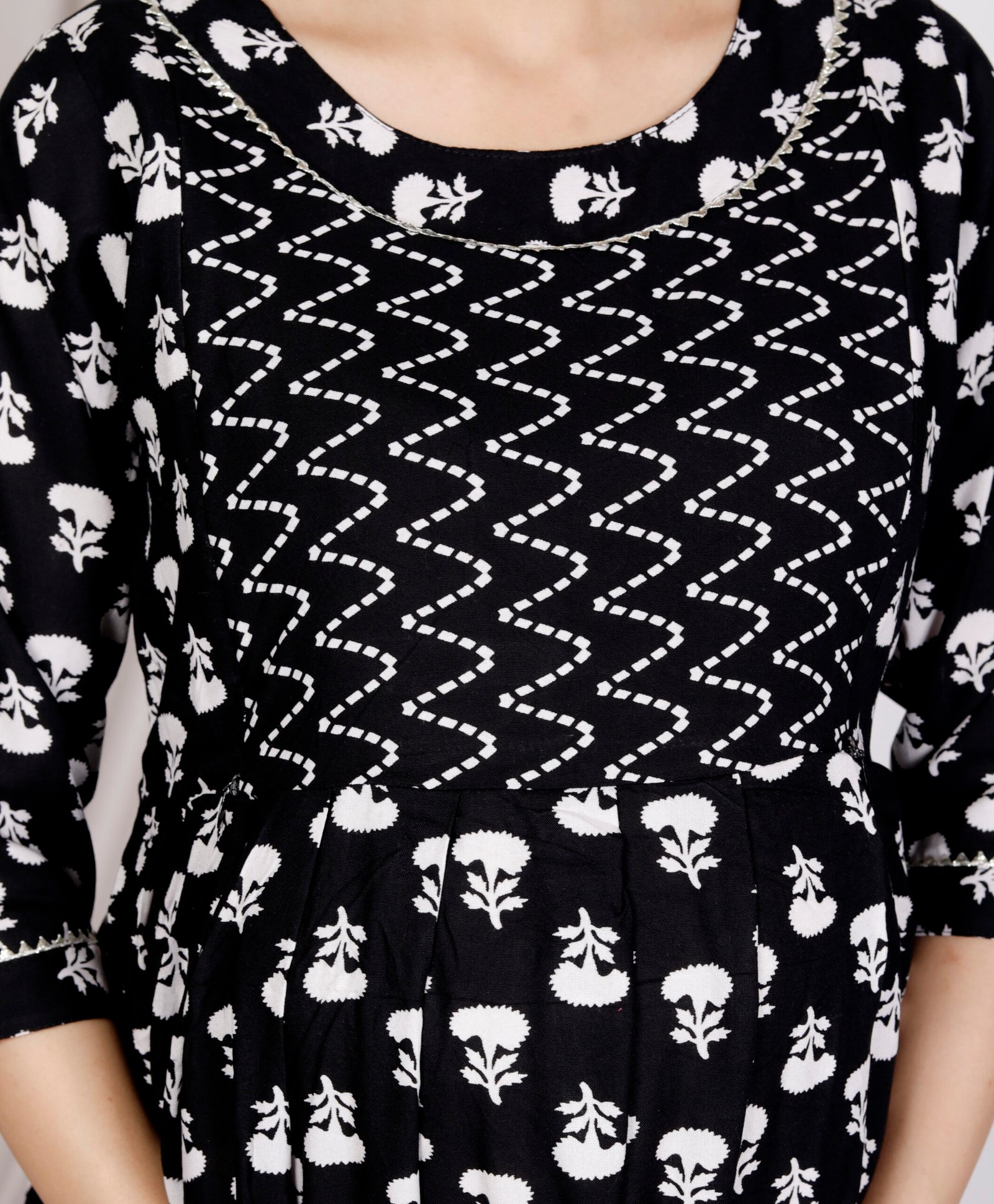 women black printed cotton kurti dress|feeding friendly daily wear women black printed cotton kurti dress|feeding friendly daily wear